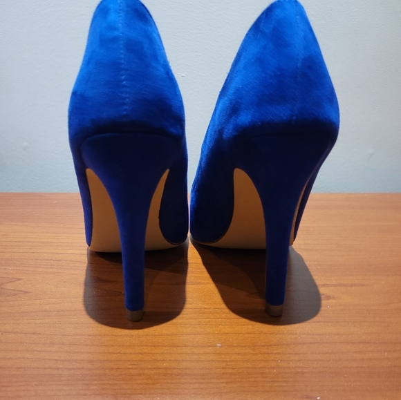Sz 6 Royal Blue Faux Suede - Picture 3 of 5